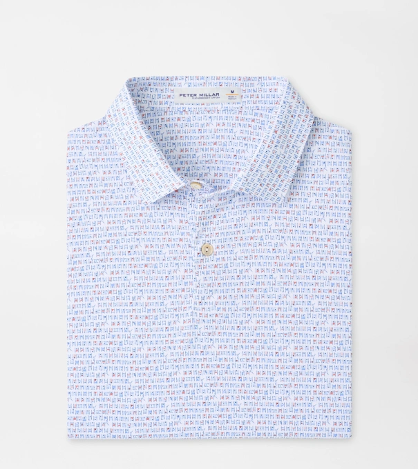 Featherweight Cornhole Performance Polo in White