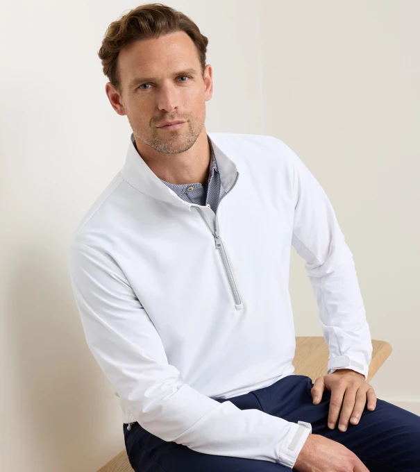 Dunes Half-Zip in White
