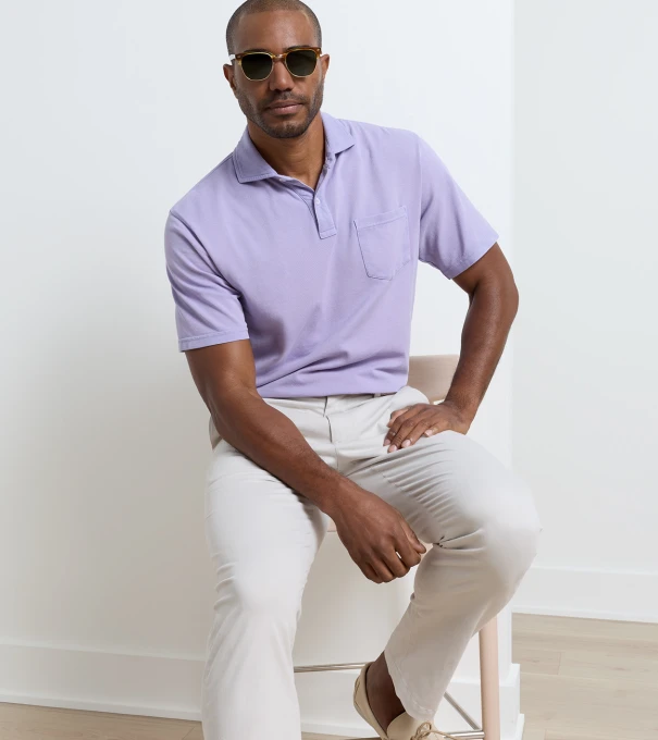 Everyday Piqu&eacute; Polo in LIGHT VIOLET