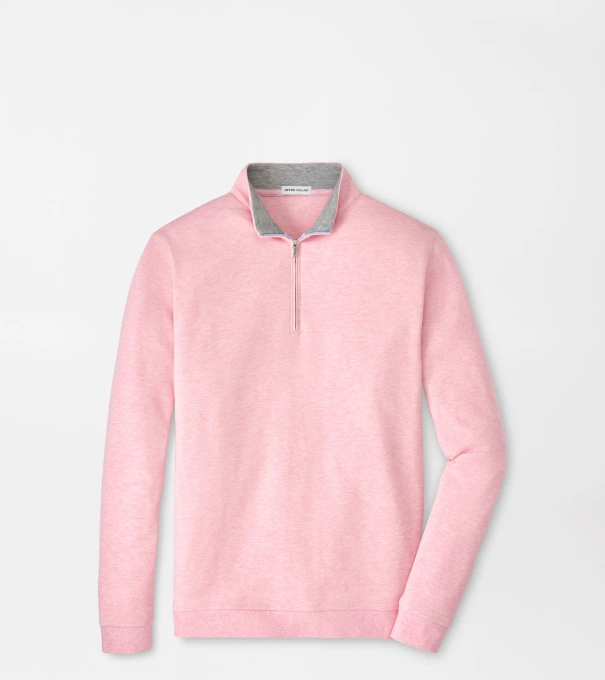 Crown Comfort Quarter-Zip Pullover in TEABERRY PINK