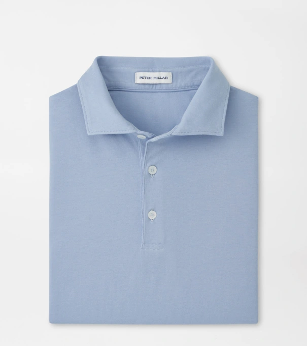 Crown Flex Cotton Polo in CLOUDY BLUE