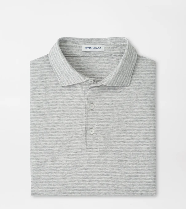 Gilman Crown Flex Cotton Polo in GREY HEATHER