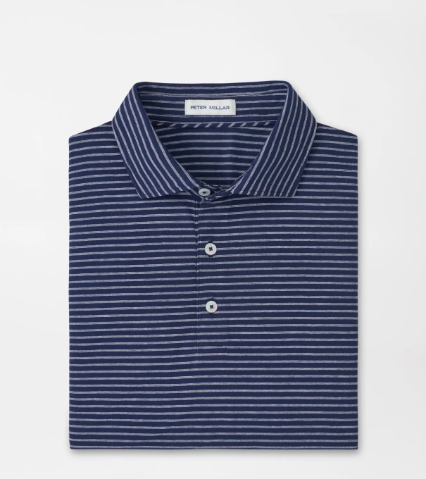Gilman Crown Flex Cotton Polo in Navy