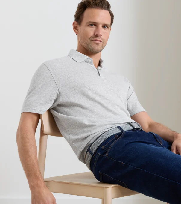 Sanibel Polo in Gale Grey