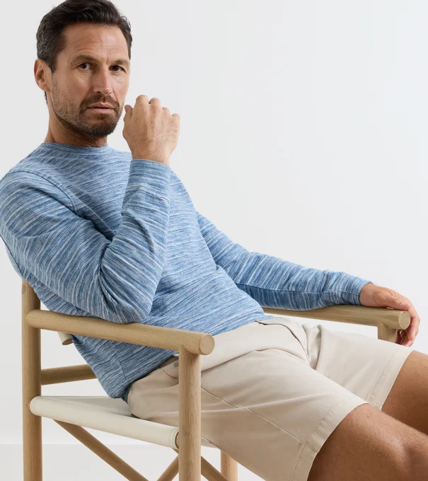 Crown Weekend Knit Crewneck in Indigo