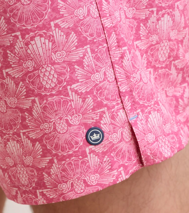 Pina Colada Swim Trunk in PINK RUBY