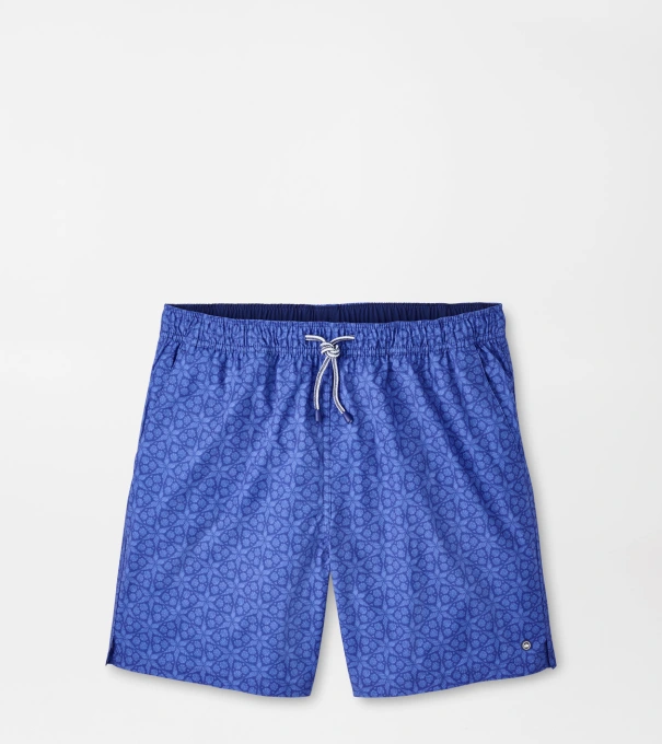 Turritella Crown Swim Trunk in TIDE