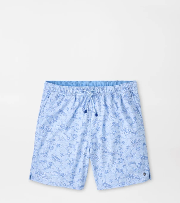 Oahu Swim Trunk in Stream Blue