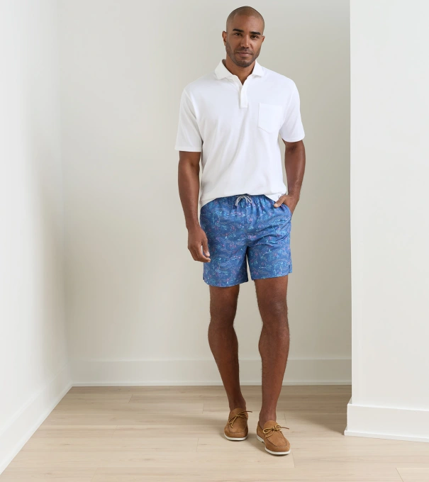 Rainforest Swim Trunk in Windsor Blue