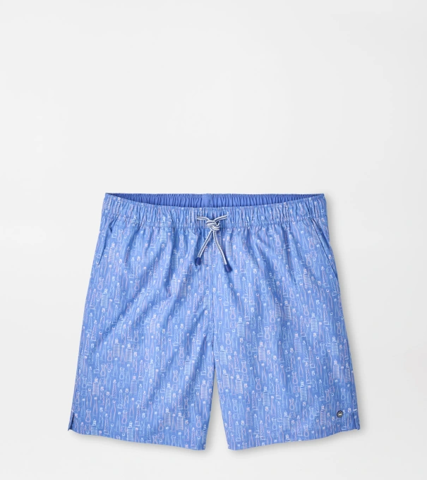 Tequila Seas Swim Trunk in Dusk Blue