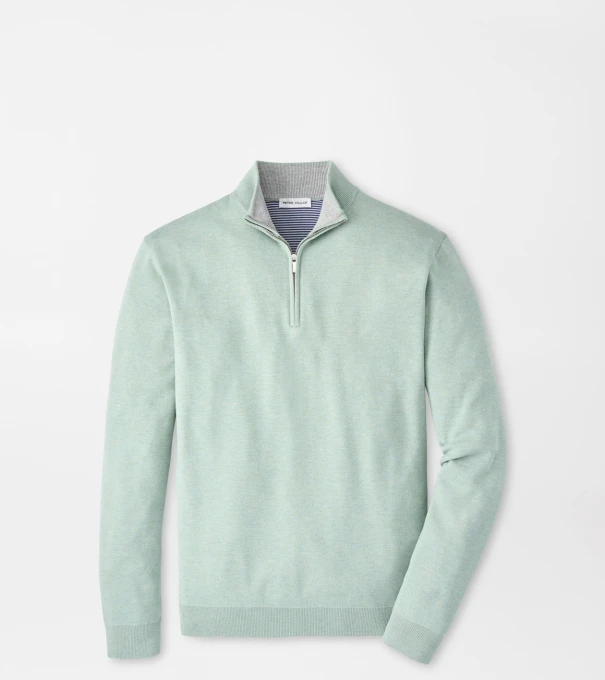 Coolspun Lite Cotton Quarter-Zip Sweater in GRANDVIEW
