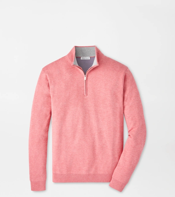 Coolspun Lite Cotton Quarter-Zip Sweater in VENETIAN PINK