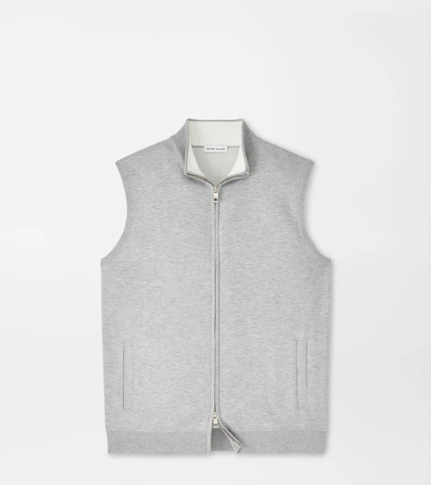 Coolspun Lite Full-Zip Sweater Vest in British Grey