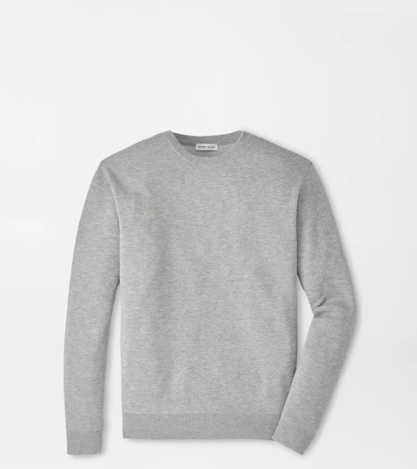 Coolspun Lite Textured Crewneck Jumper in British Grey