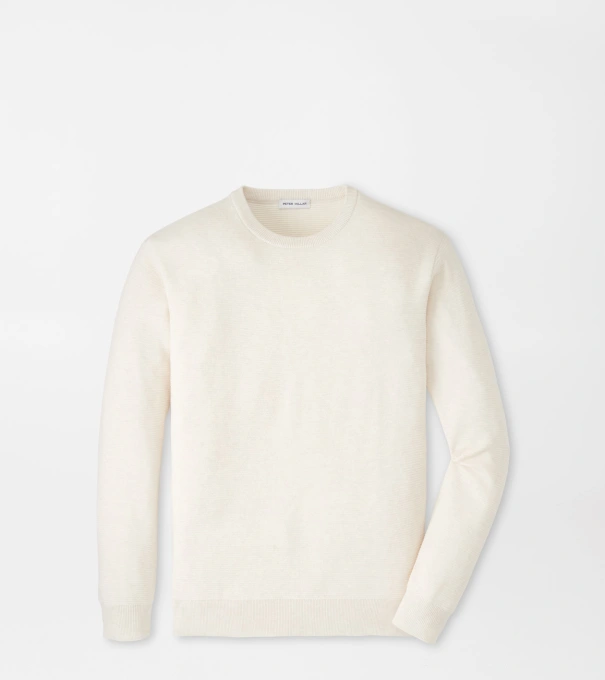 Coolspun Lite Textured Crewneck Jumper in Ivory