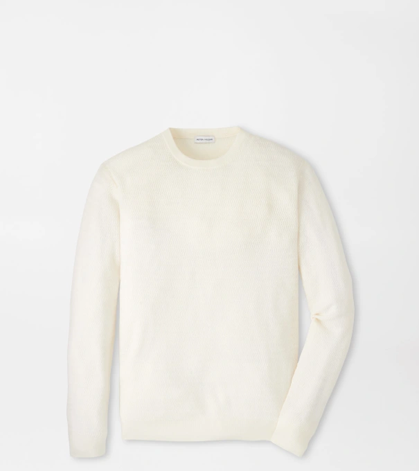 Crosswinds Textured Crewneck Sweater in Ivory