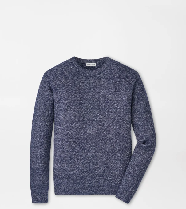Crosswinds Textured Crewneck Sweater in Navy