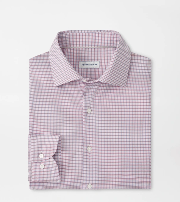 Conway Crown Lite Cotton-Stretch Sport Shirt in Chili Red