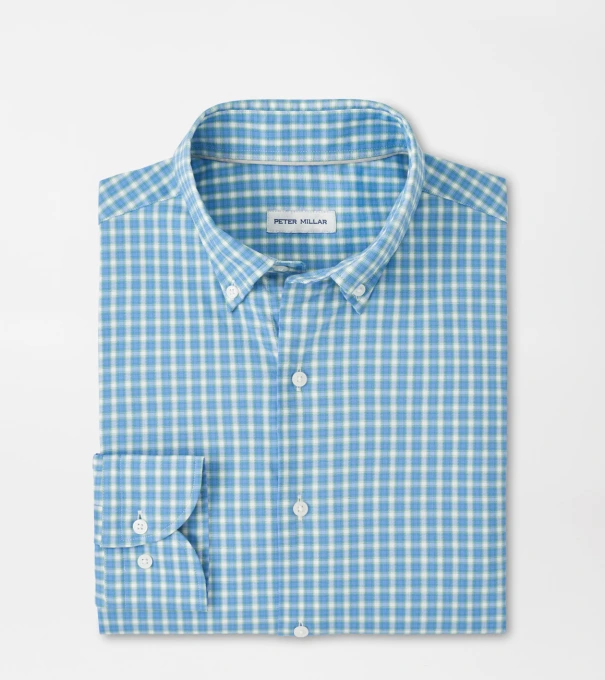 Felix Crown Lite Cotton-Stretch Sport Shirt in BLUEBIRD