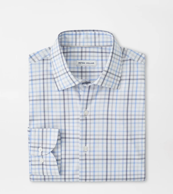 Warren Crown Lite Cotton-Stretch Shirt in CLOUDY BLUE