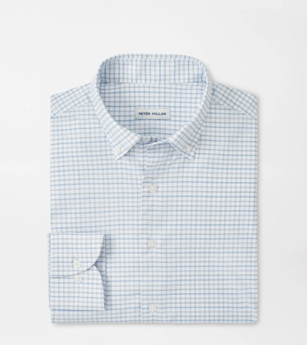 Rommel Performance Twill Sport Shirt in Cottage Blue