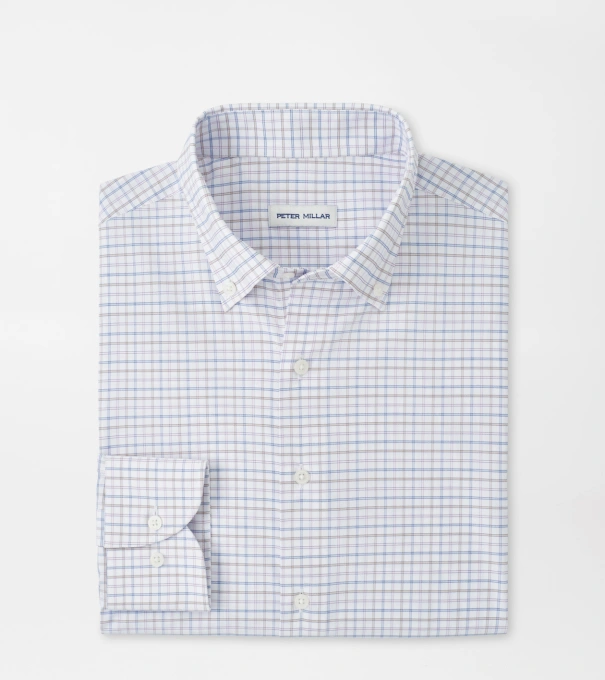 Rommel Performance Twill Sport Shirt in CLOUDY BLUE