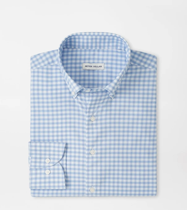 Lewis Performance Twill Sport Shirt in CLOUDY BLUE