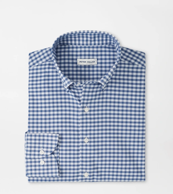 Lewis Performance Twill Sport Shirt in Windsor Blue