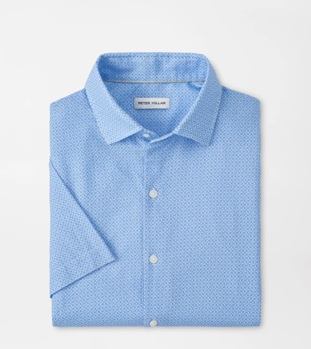Windsail Cotton Lyocell Sport Shirt in BLUEBIRD