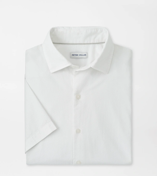Seaward Cotton Lyocell Sport Shirt in White