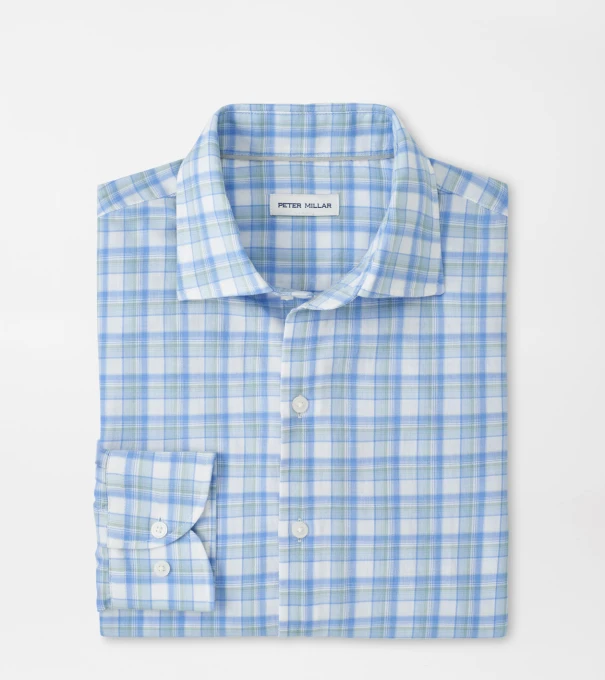 Waterrock Cotton Lyocell Sport Shirt in Stream Blue