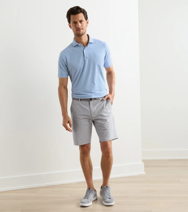 Surge Linen-Blend Performance Short in Gale Grey