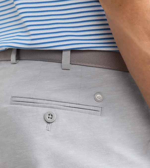 Surge Linen-Blend Performance Short in Gale Grey