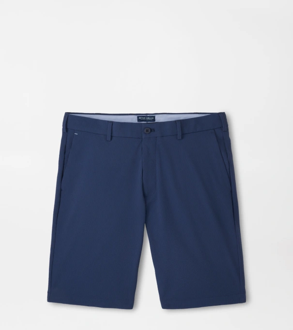 Matlock Seersucker Performance Short in Navy