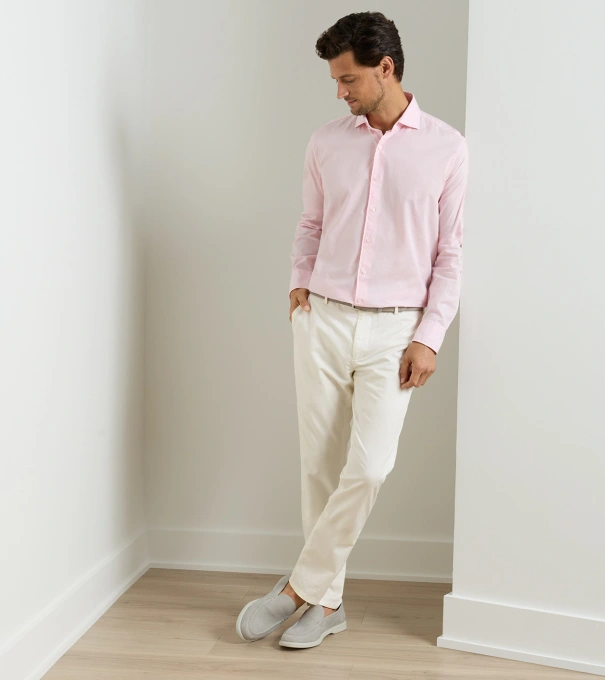 Somerset Flat Front Pant in Almond