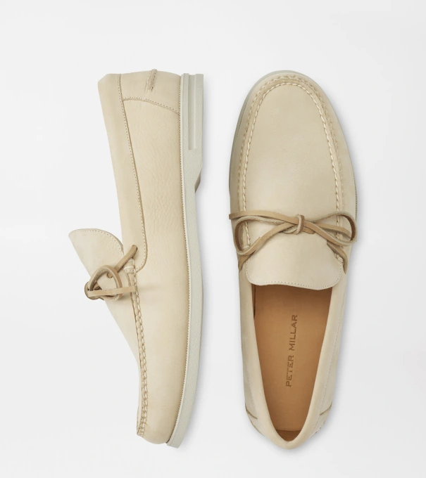 Excursionist Nubuck Boat Shoe in Stone