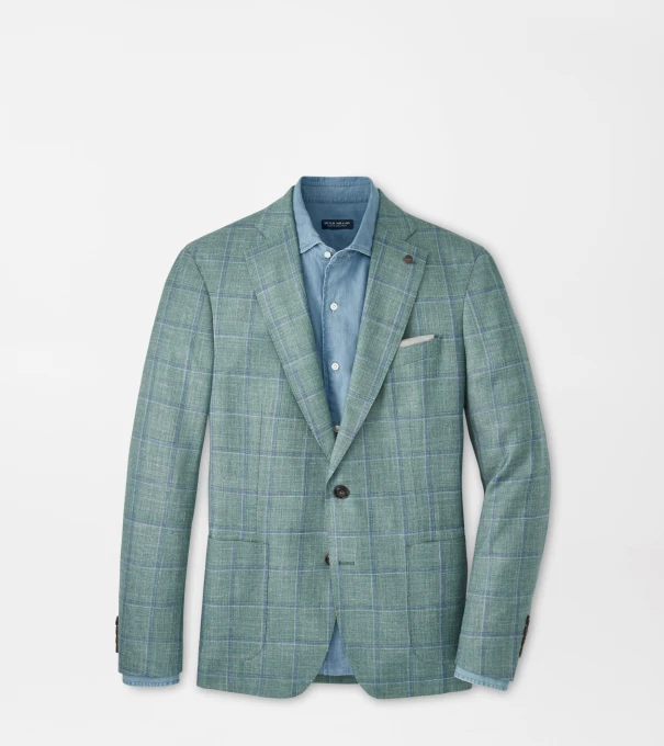 Salisbury Windowpane Blazer in Willow