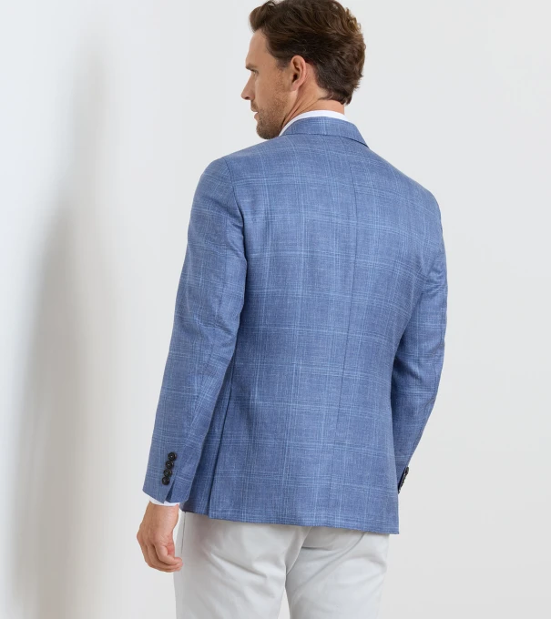 Reynolds Plaid Soft Jacket in Dusk Blue