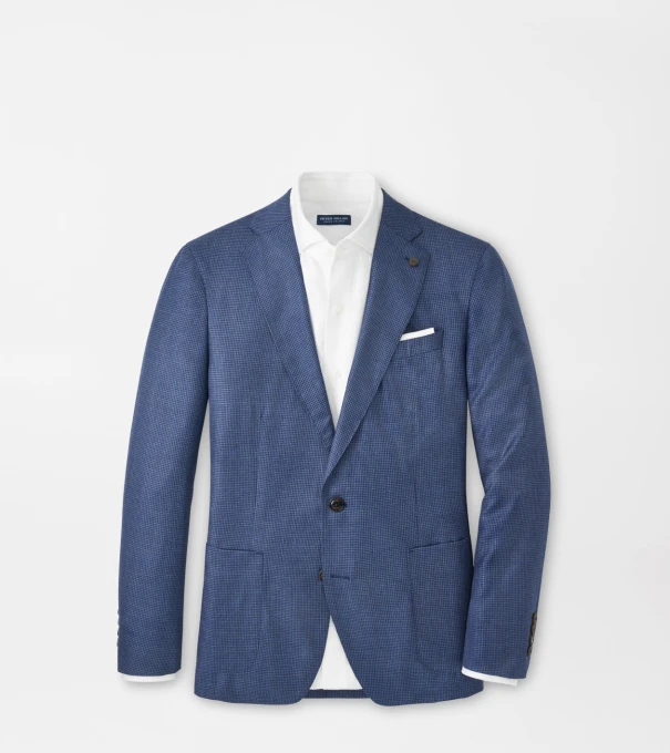 Cypress Houndstooth Blazer in Navy