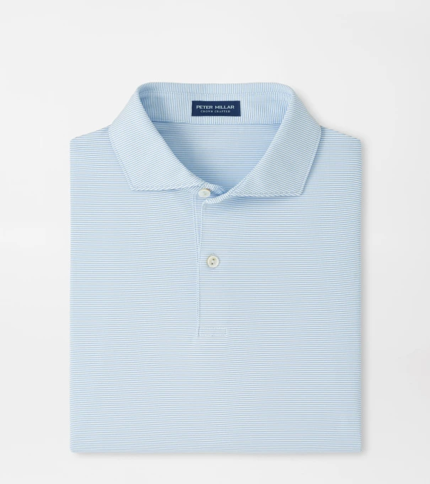 Treble Performance Jersey Polo in BLUE BRISK