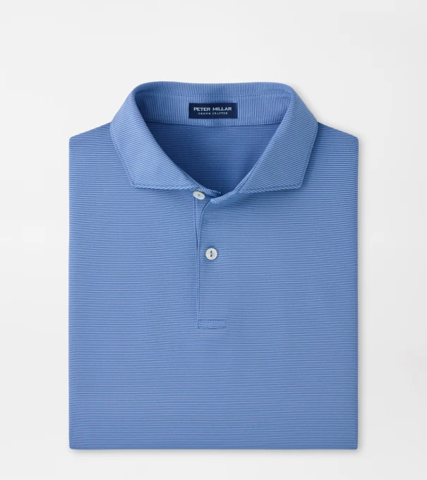 Treble Performance Jersey Polo in Dusk Blue