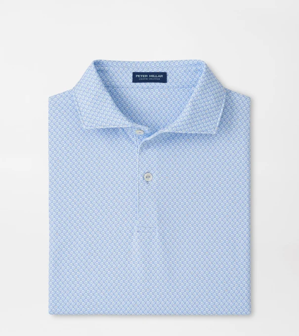 Mayfield Performance Jersey Polo in IRIS MIST