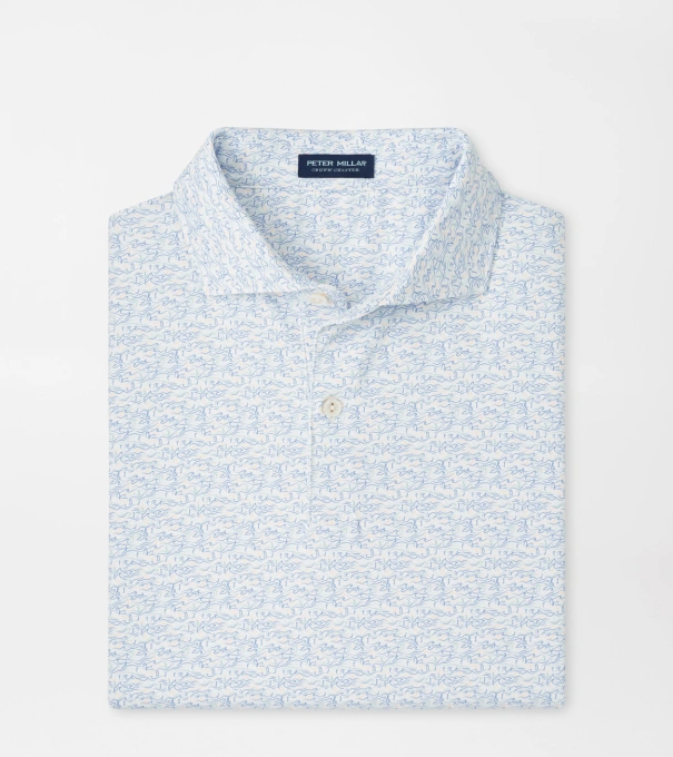 Melody Sea Performance Jersey Polo in White