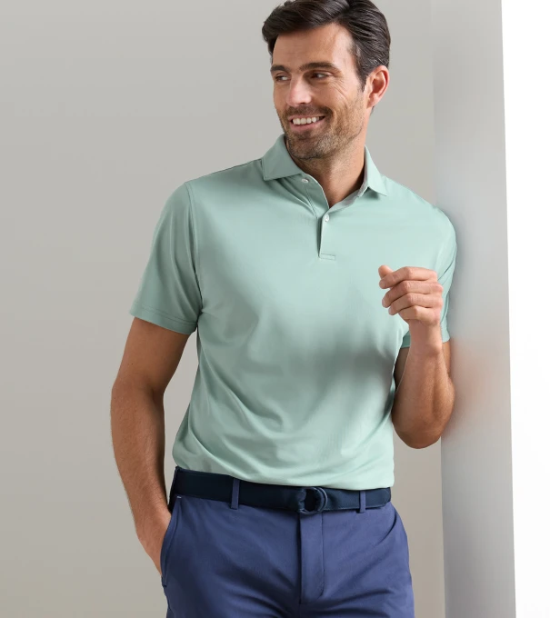 Soul Performance Mesh Polo in LIGHT WILLOW