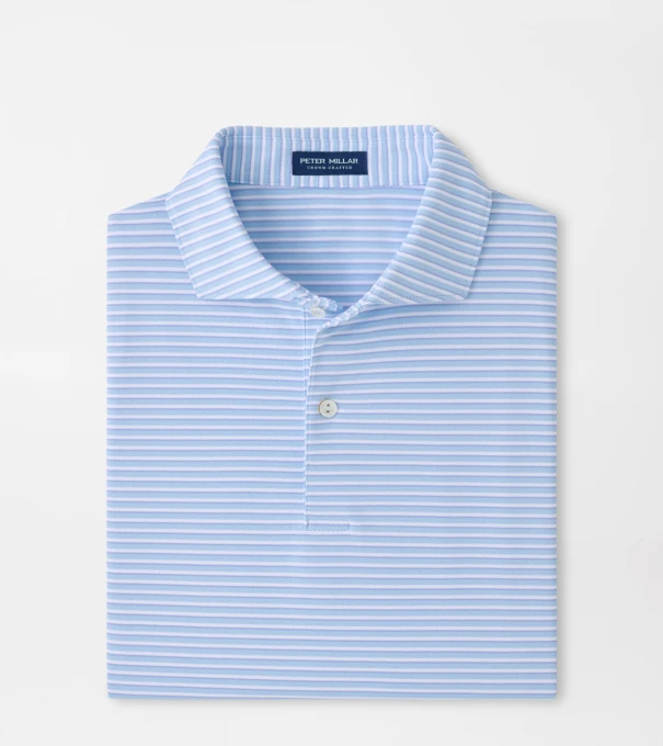 Tempo Performance Mesh Polo in Blue Frost