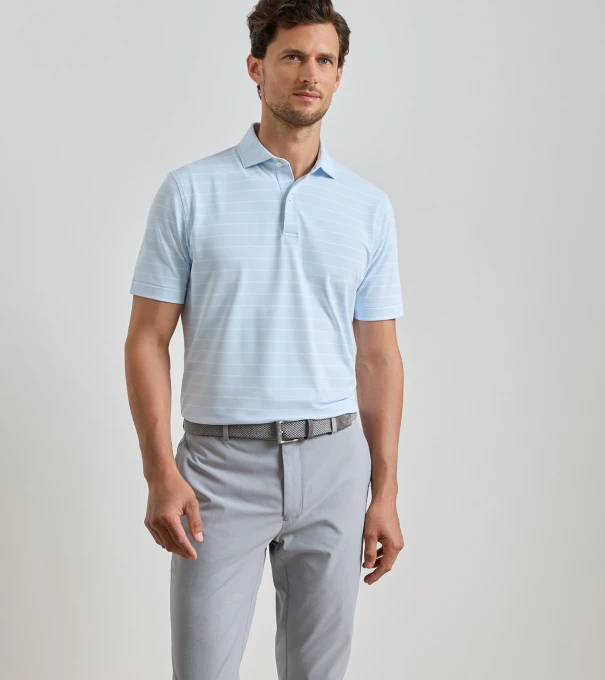 Coda Performance Mesh Polo in BLUE BRISK