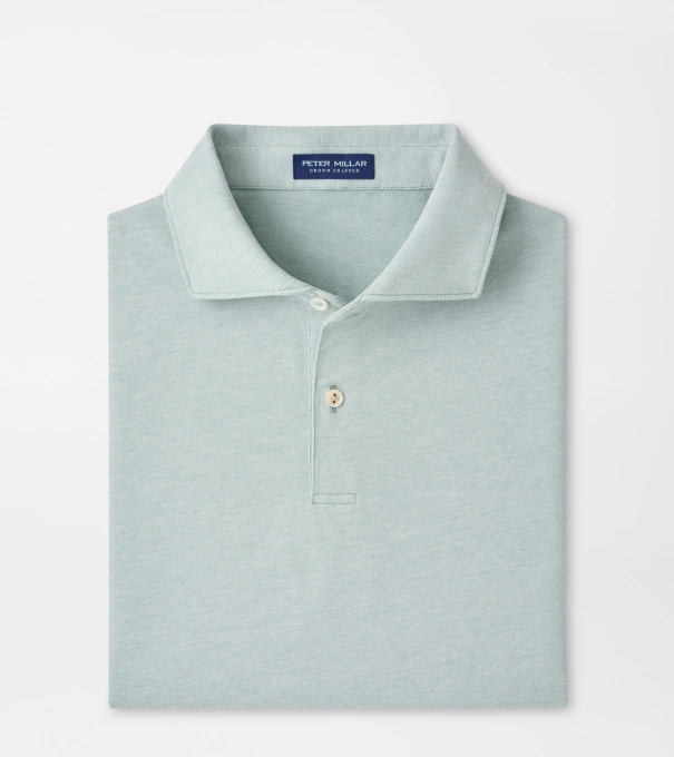 Albatross Cotton-Blend Piqu&eacute; Polo in LIGHT WILLOW
