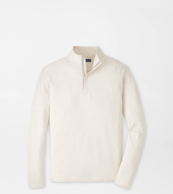 Stealth Stripe Performance Quarter-Zip in TRUFFLE