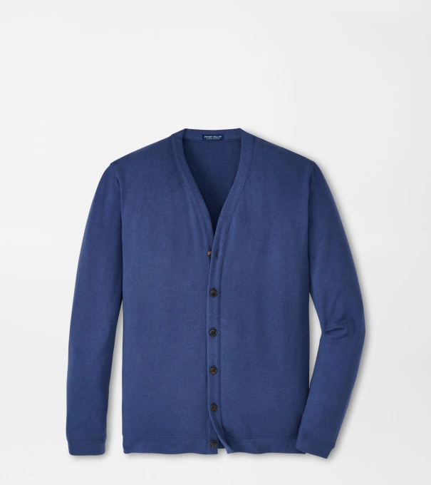 Latrobe Performance Button-Front Cardigan in Navy