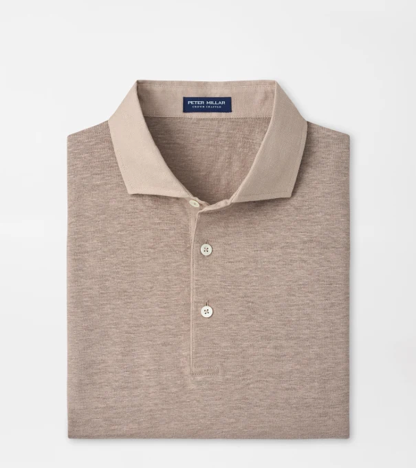 Astino Linen Polo in BISCOTTI